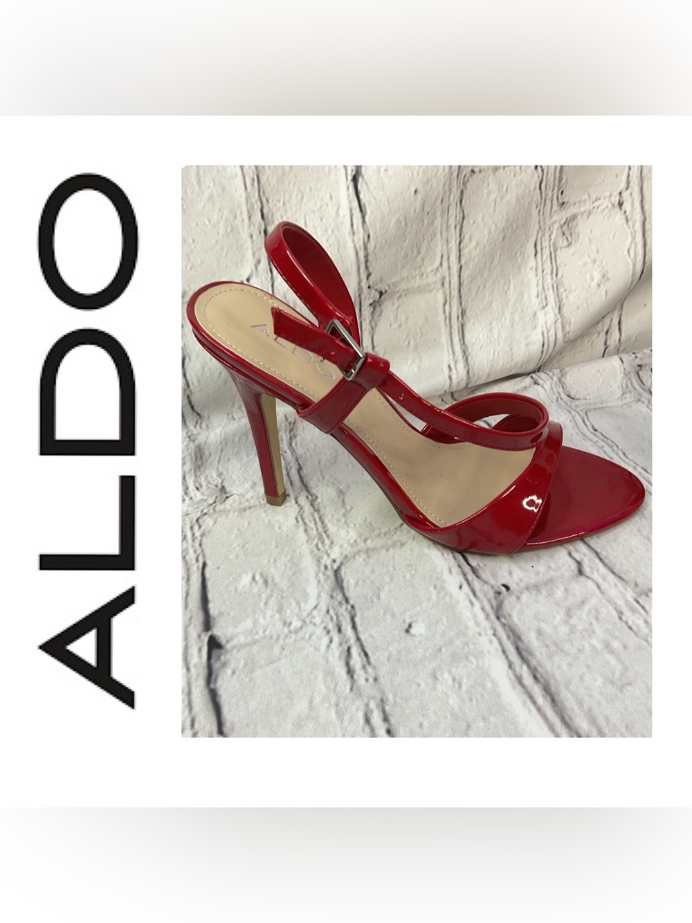 🌟🌟 Aldo Red Patent Stiletto Sandals